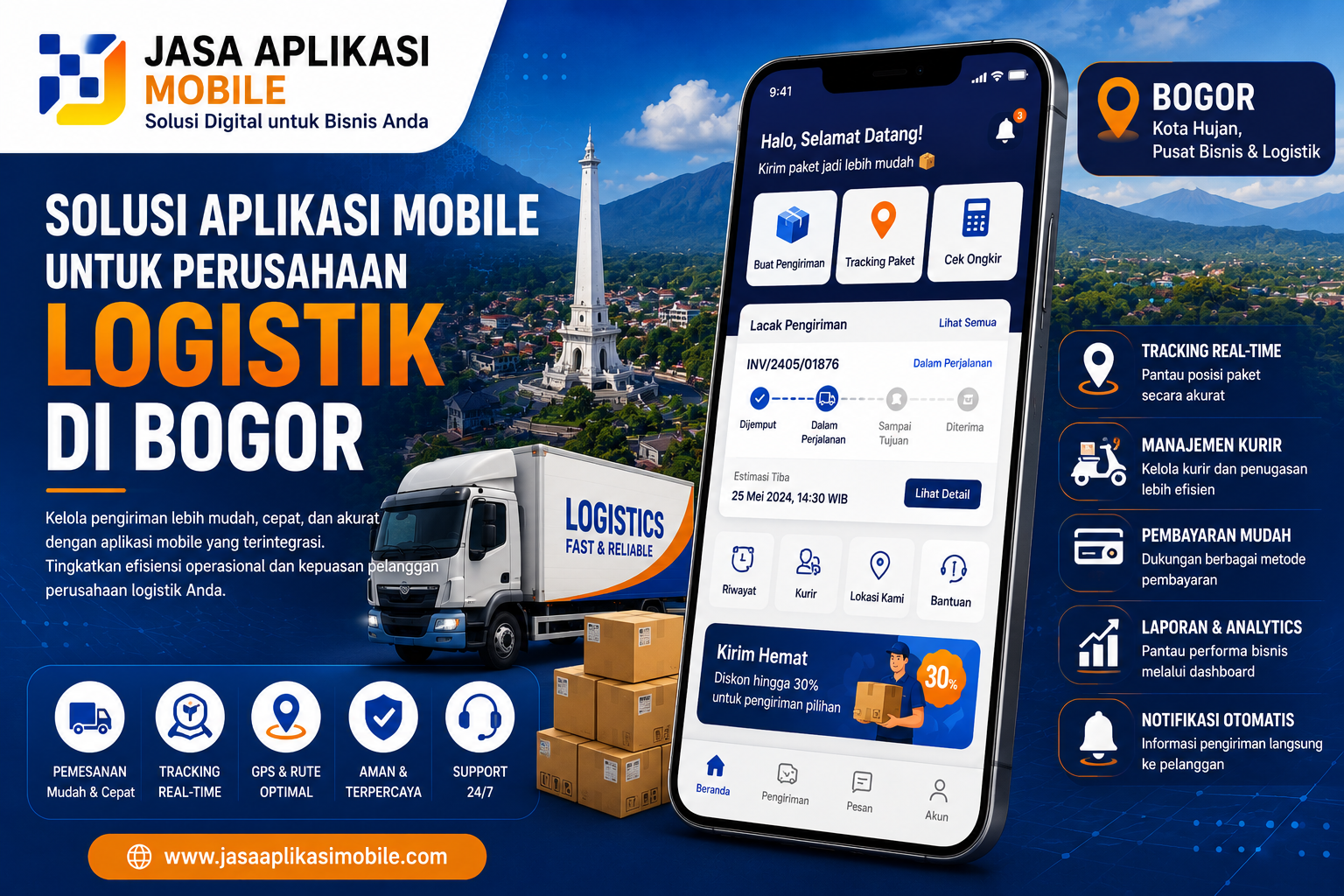 Solusi Aplikasi Mobile untuk Perusahaan Logistik di Bogor